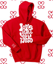Load image into Gallery viewer, Love is All You Need Red Hoodie
