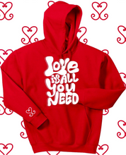 Load image into Gallery viewer, Love is All You Need Red Hoodie
