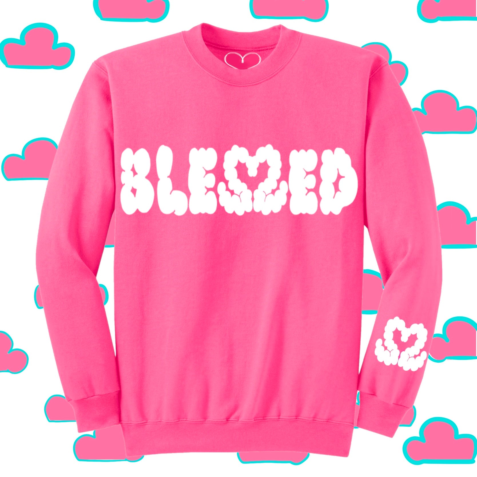 Blessed Clouds Pink Crewneck