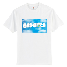 Load image into Gallery viewer, Bad B White T-Shirt. Clouds Collection
