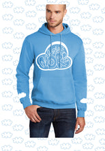 Load image into Gallery viewer, Love More Clouds Sky Blue Hoodie
